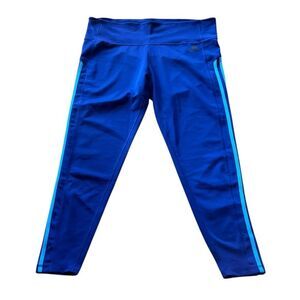 Adidas Women’s Blue Three Stripe Athletic Pants, Size XL